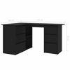 Picture of Home Office Wooden Corner Desk 57" - Black