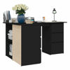 Picture of Home Office Wooden Corner Desk 57" - Black