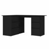 Picture of Home Office Wooden Corner Desk 57" - Black