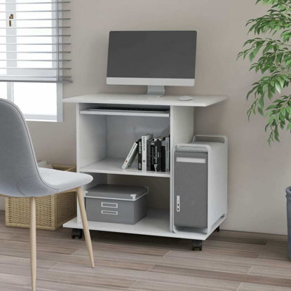 Picture of High Gloss Computer Desk 32" - White