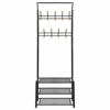 Picture of Hallway Mudroom Clothes Rack with Shoe Storage 27" - Black