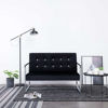 Picture of Velvet Sofa Bed with Armrest 45" - Black