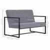 Picture of Fabric Sofa Bed with Armrest 45" - Light Gray