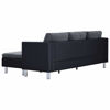 Picture of Living Room Faux Leather Sofa 74" - Black