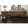 Picture of Living Room L-Shaped Faux Leather Sofa 81" - Brown