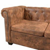 Picture of Living Room L-Shaped Faux Leather Sofa 102" - Brown
