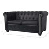 Picture of Faux Leather Sofa Sets - Black