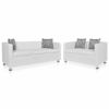 Picture of Living Room Faux Leather Sofa 74" - 2 pc White