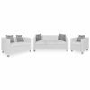Picture of Living Room Faux Leather Sofa 74" - 3 pc White