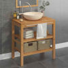 Picture of Wooden Bathroom Vanity with Marble Sink 29" - Cream