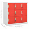 Picture of Steel Locker Storage with Compartments 35" - Red