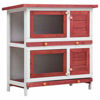 Picture of Outdoor Rabbit Hutch - Red Wood