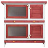 Picture of Outdoor Rabbit Hutch - Red Wood