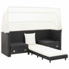 Picture of Outdoor 3-Seater SunBed - Black