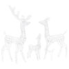 Picture of Christmas Decor Acrylic Reindeers with LED - White