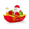 Picture of 7' Christmas Inflatable Santa Claus on the boat