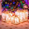 Picture of Christmas Gift Boxes with Lights - 3 pc