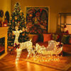 Picture of 6' Christmas Decor Reindeer and Sleigh with Lights