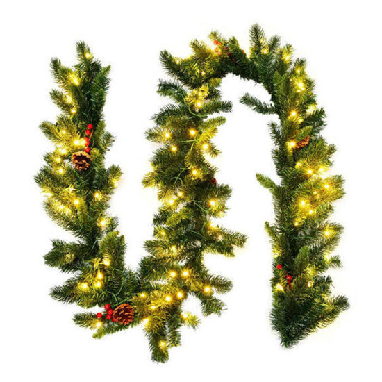 Picture of 9' Christmas Garland with LED Lights