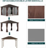 Picture of Outdoor 10'x12' Gazebo with Hardtop Roof - Brown