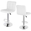 Picture of Kitchen Height Adjustable Bar Stools - White 2 pcs