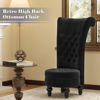 Picture of Living Room Accent Velvet Chair - Black