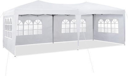Picture of Outdoor 10' x 20' Easy Pop Up Canopy Tent - White