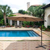 Picture of Outdoor 10' Patio Hanging Umbrella - Tan