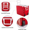 Picture of Outdoor Picnic Table Set with Cooler - Red