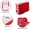 Picture of Outdoor Picnic Table Set with Cooler - Red